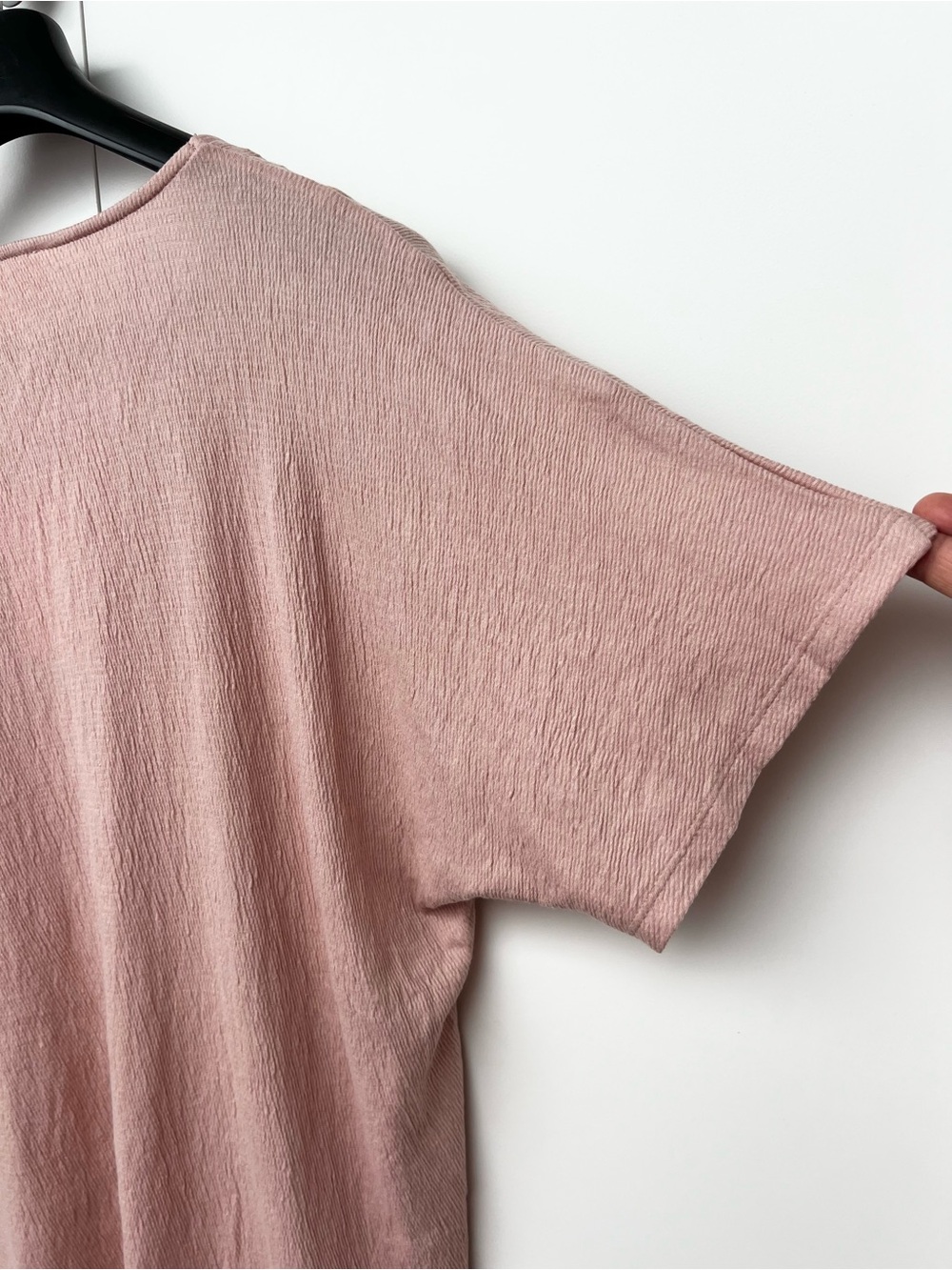 HEYSON | Pink Floral Embroidered V-Neck Short Sleeve Cottagecore Cotton Blouse - Picture 6 of 7